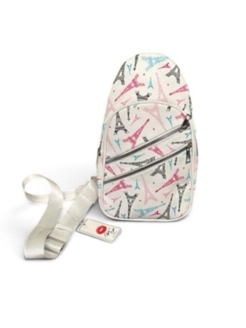 Eiffel Tower Print Paris Crossbody Shoulder Bag Adjustable Sling Bag NWT